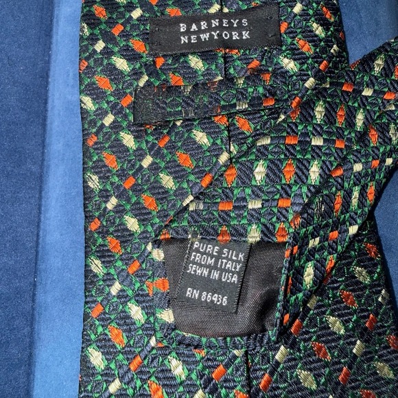Barneys New York Other - Barneys New York Geometric Space Age Tech Mens Neck Tie Italian Silk Made in USA